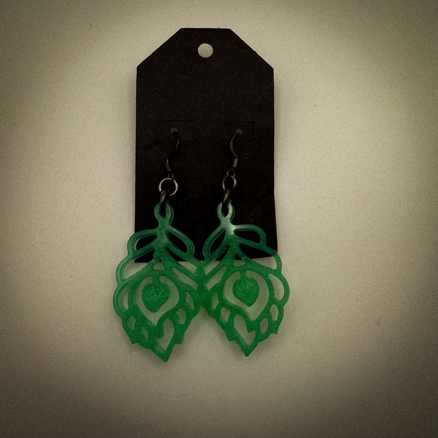 Green Leaf Earrings