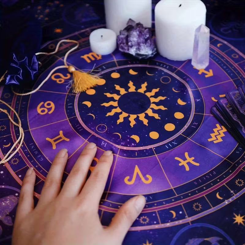 Purple Zodiac Alter Cloth