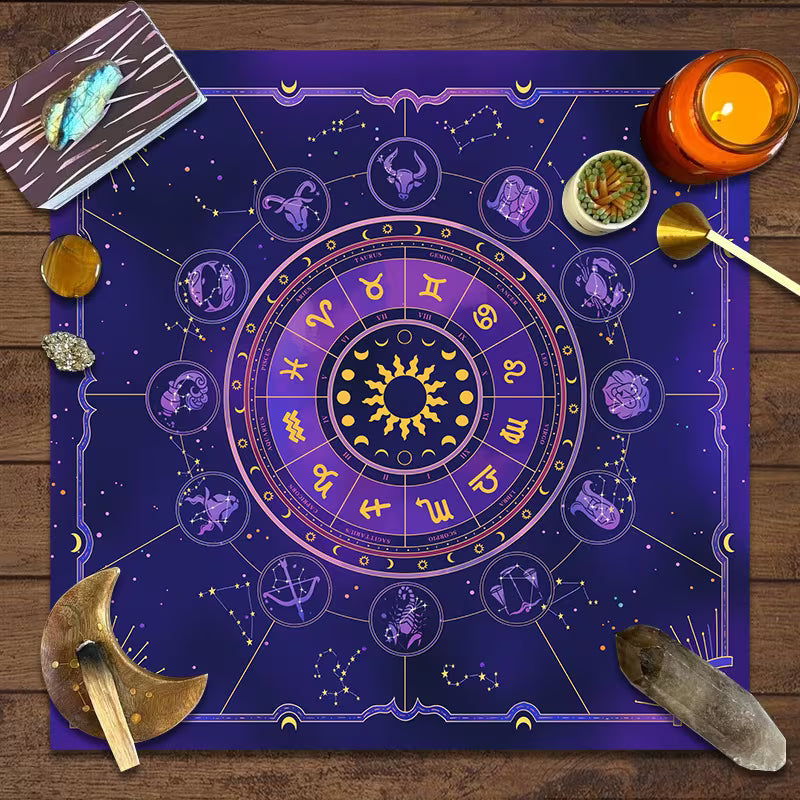 Purple Zodiac Alter Cloth