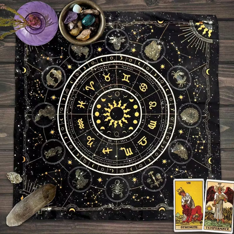 Black Zodiac Alter Cloth