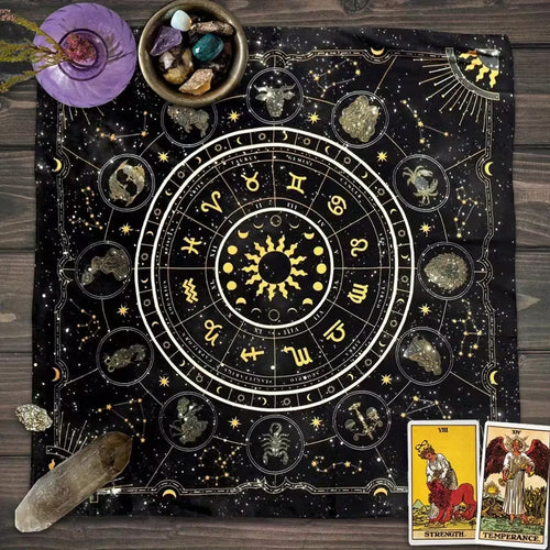 Black Zodiac Alter Cloth