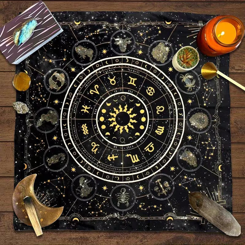 Black Zodiac Alter Cloth