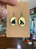 Shadow Art Raven Dangling Earrings