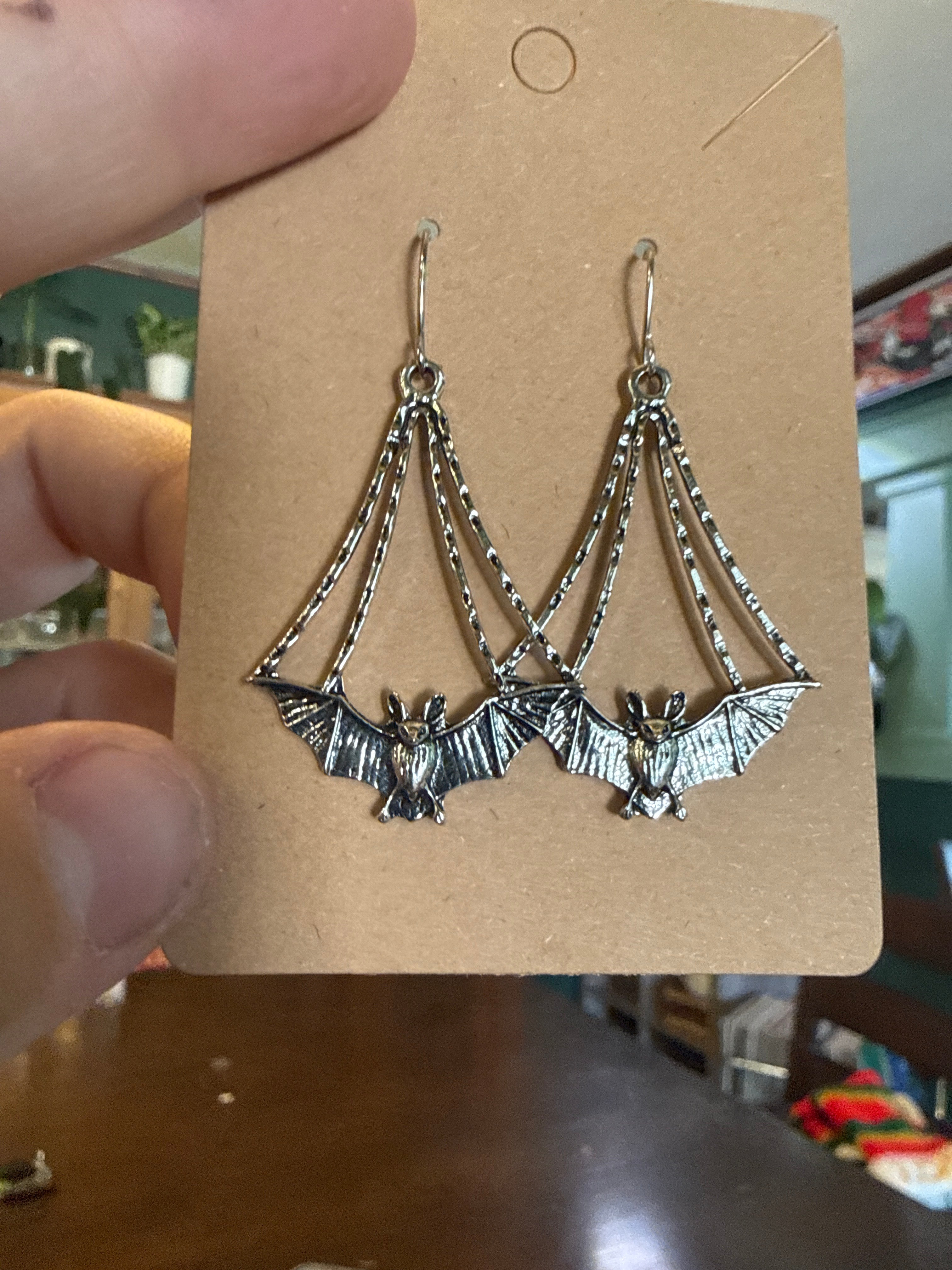 Dangling Bat Earrings