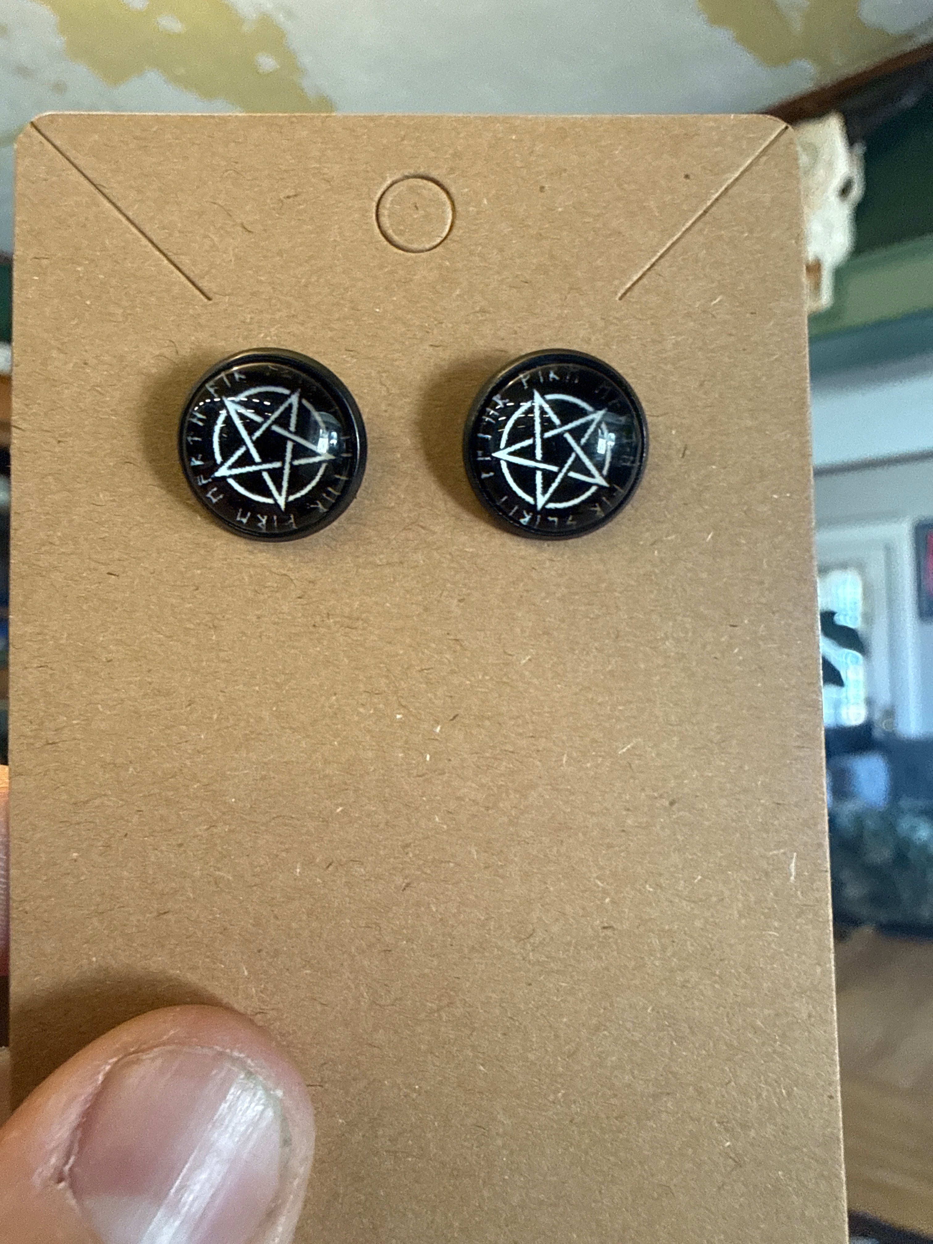 Pentacle Stud Earrings