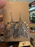 Moth Style Dangling Earrings