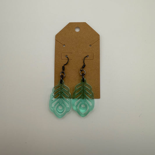 Green Leaf Earrings