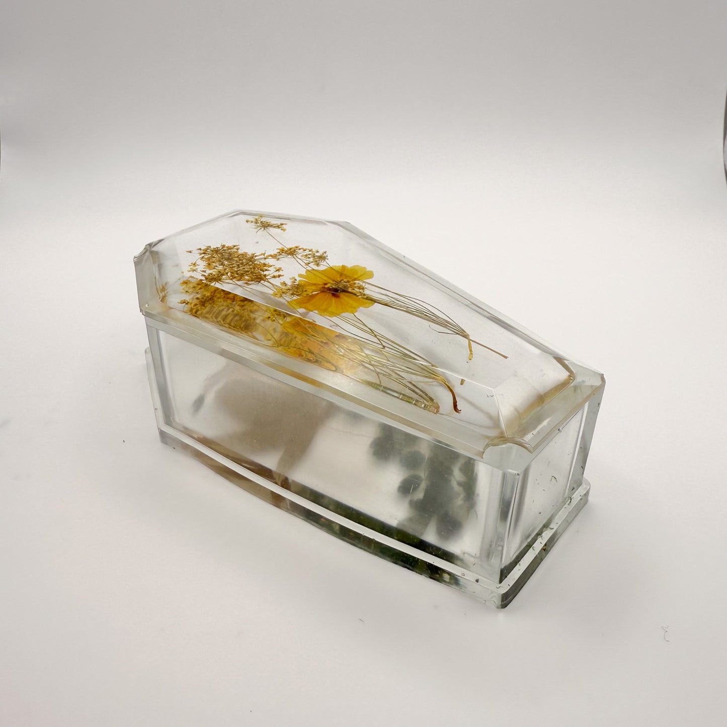 "Clearly Flowers" Coffin Stash Box