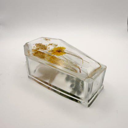 "Clearly Flowers" Coffin Stash Box