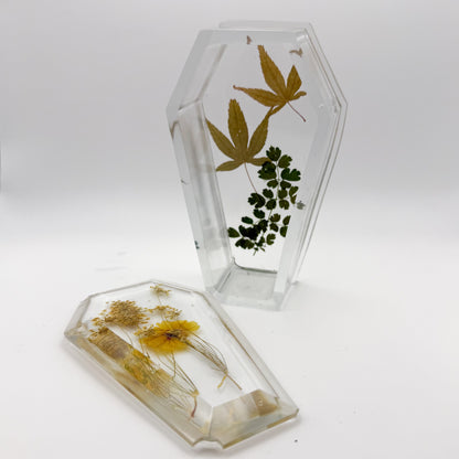 "Clearly Flowers" Coffin Stash Box