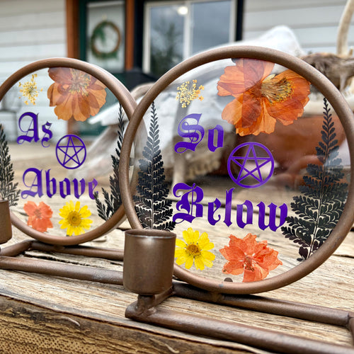 "As Above So Below Candle Stick Holders