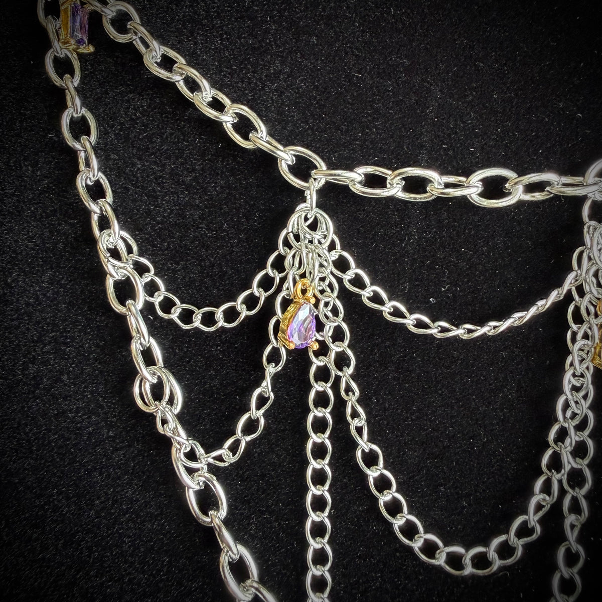 Stainless Steel Spider-Web Necklace