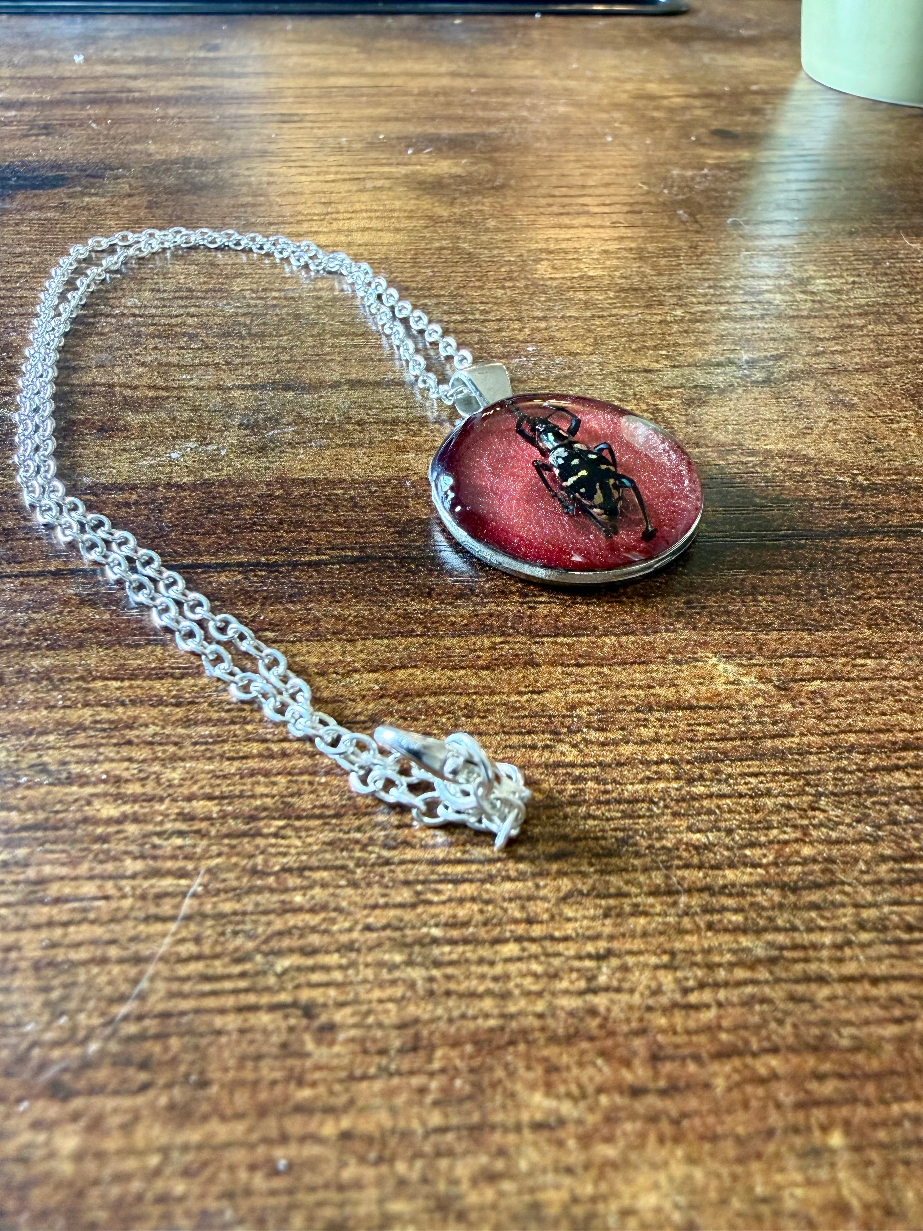 Weebl Beetle Pendant Necklace