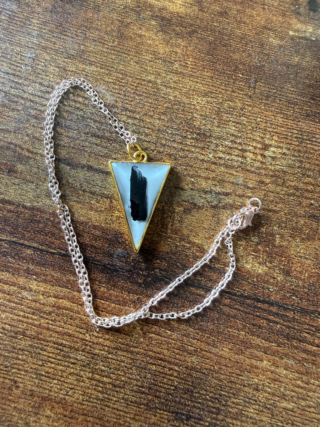 Handmade Resin Pendant with Corpse Crystal | Gothic Spiritual Necklace