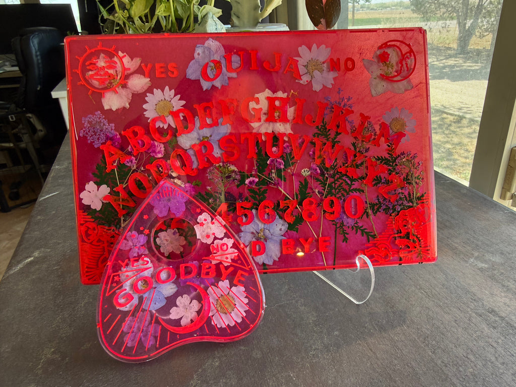 Hot Pink Botanical Ouija Board & Planchette Set