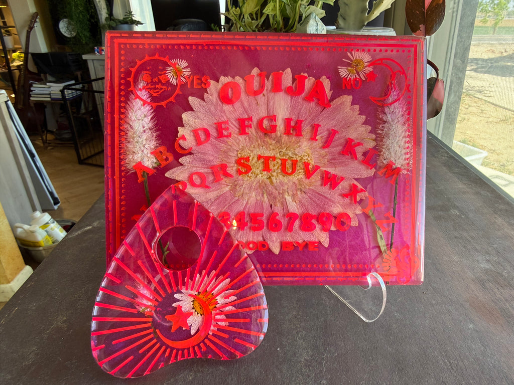 Hot Pink Botanical Ouija Board & Planchette Set