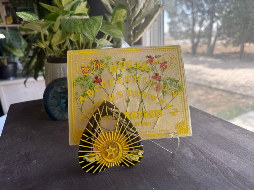 Yellow Flower Ouija Board & Planchette Set