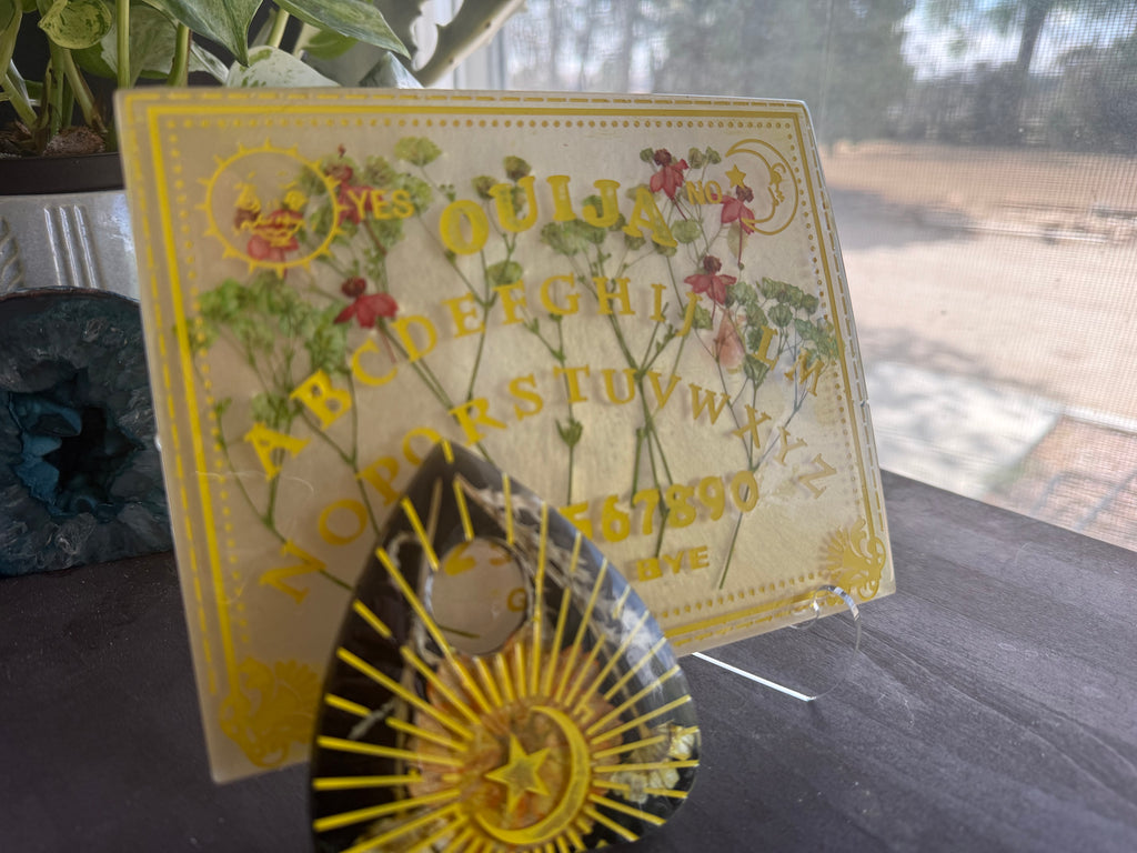 Yellow Flower Ouija Board & Planchette Set