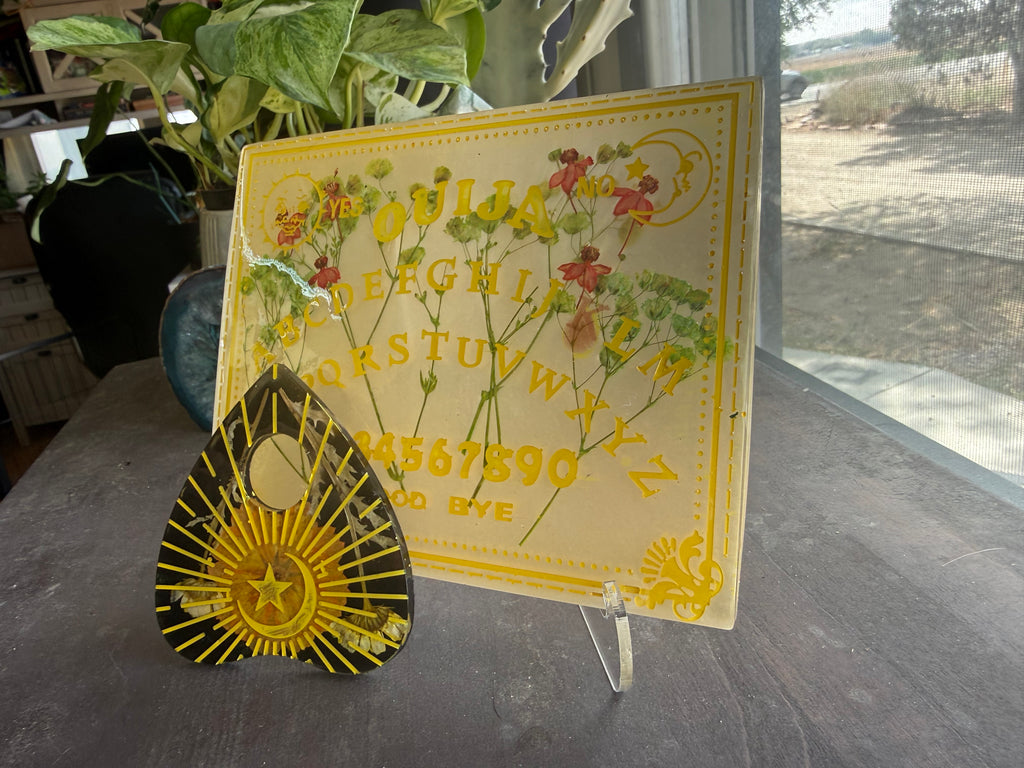 Yellow Flower Ouija Board & Planchette Set