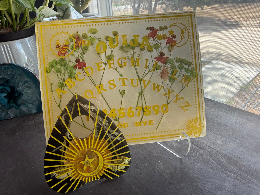 Yellow Flower Ouija Board & Planchette Set