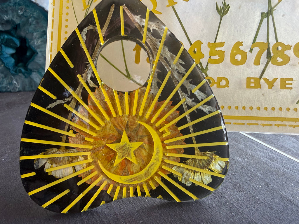 Yellow Flower Ouija Board & Planchette Set