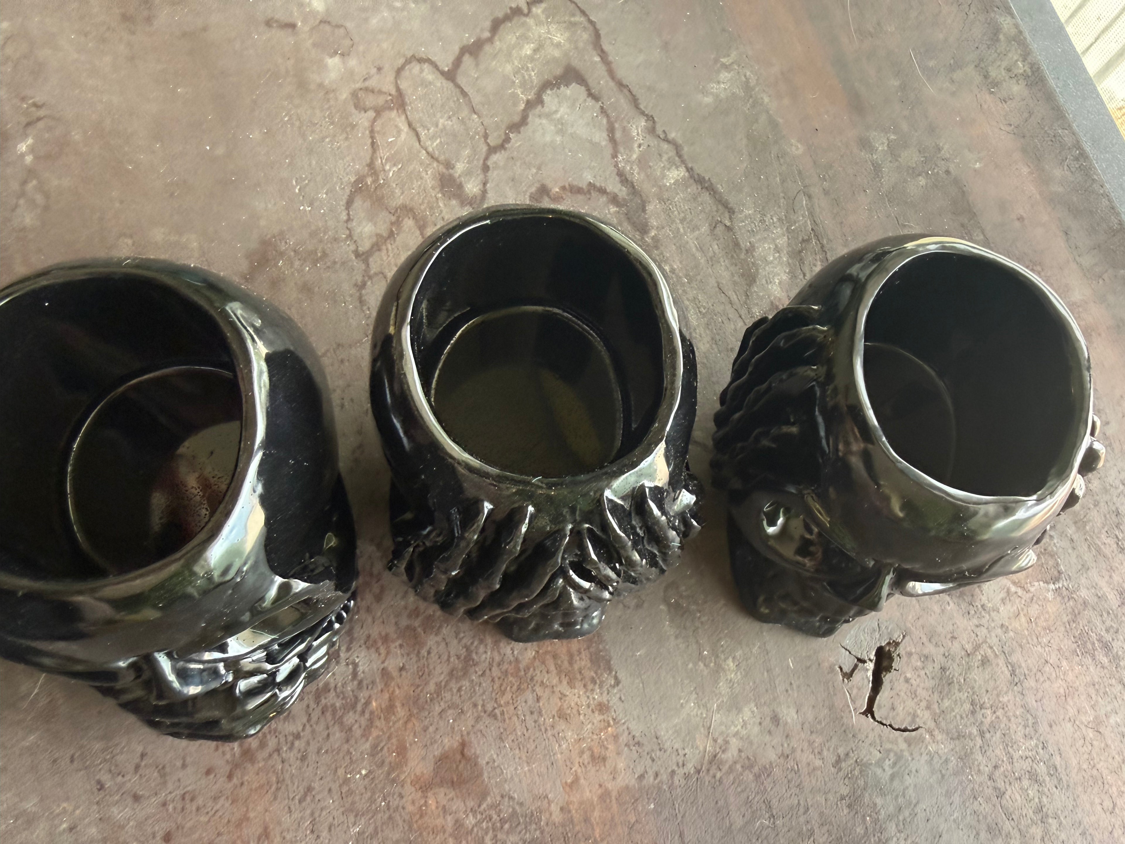 Black "Hear No Evil, See No Evil, Speak No Evil" Tealight Set