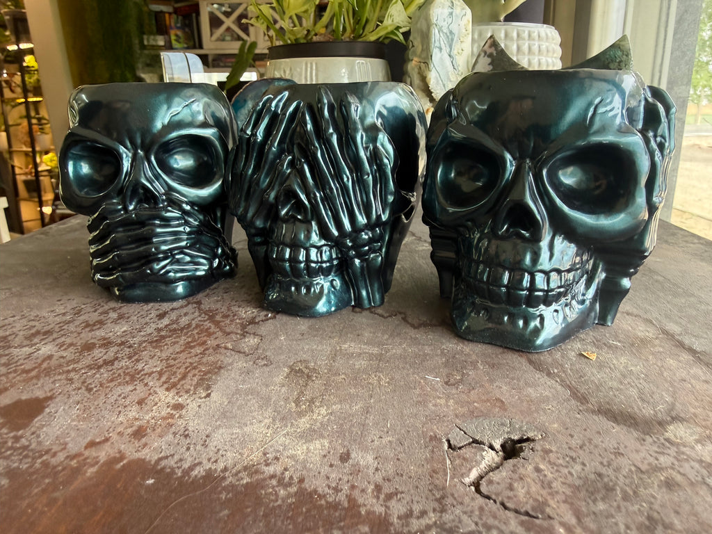 Green/Blue "Hear No Evil, See No Evil, Speak No Evil" Tealight Set