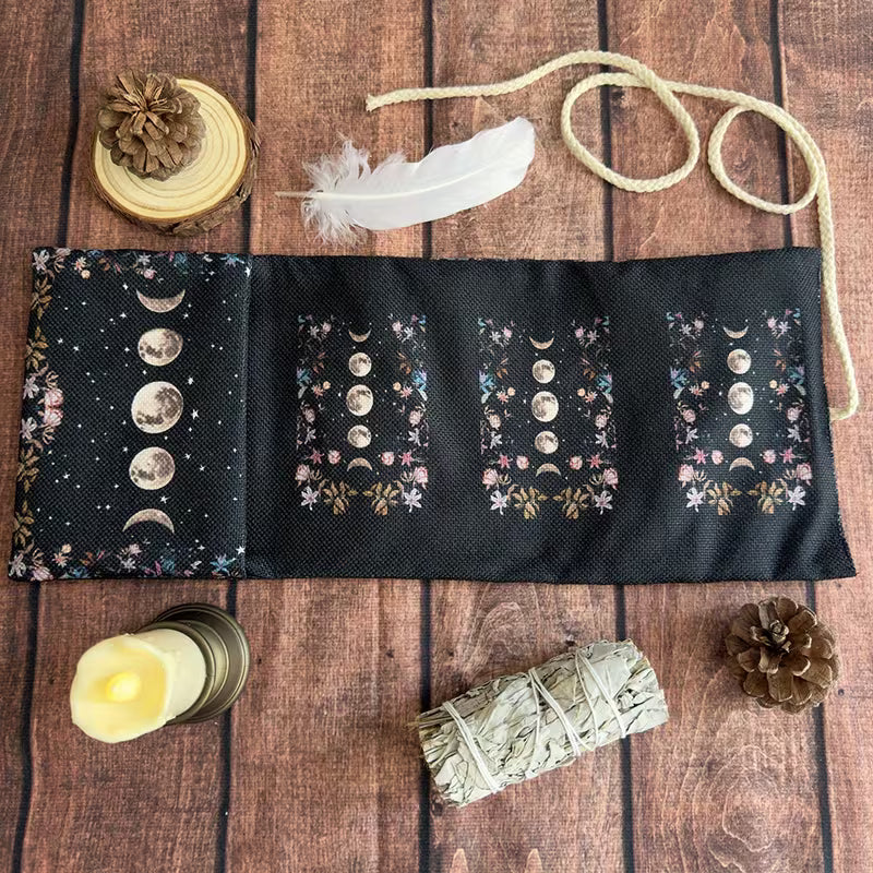 Lunar Phase Tarot Card Storage Pouch