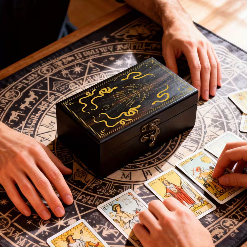 Tarot Card Holder Wooden Box