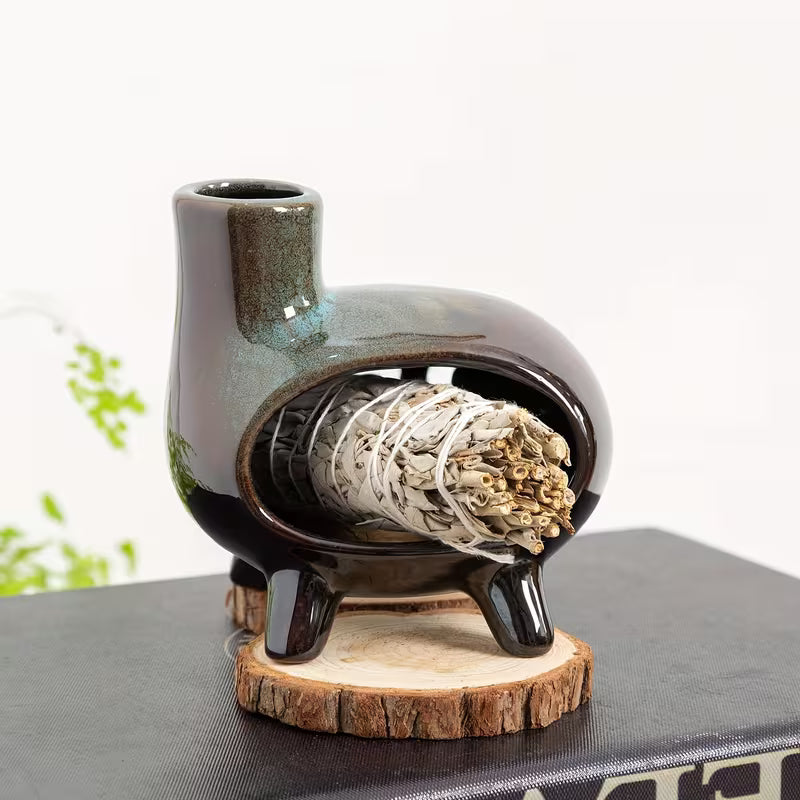 Ceramic Smudge Burner Holder