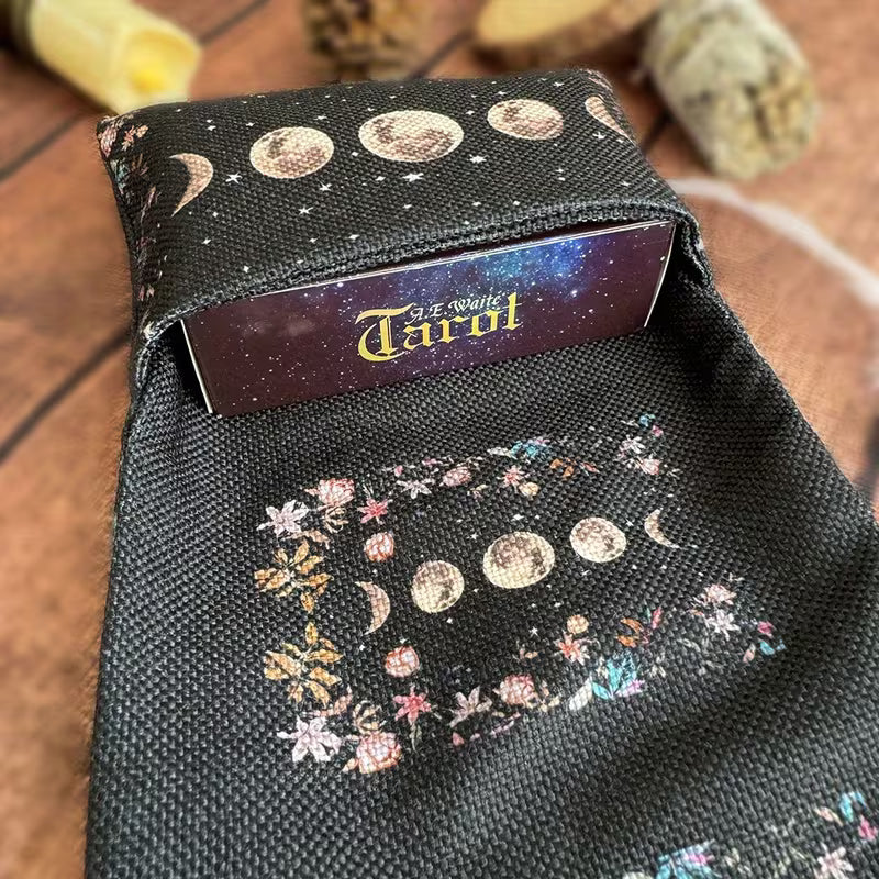 Lunar Phase Tarot Card Storage Pouch