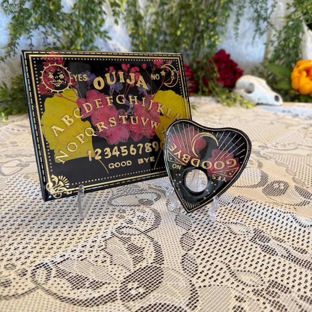 Black & Gold Ouija Board & Planchette Set
