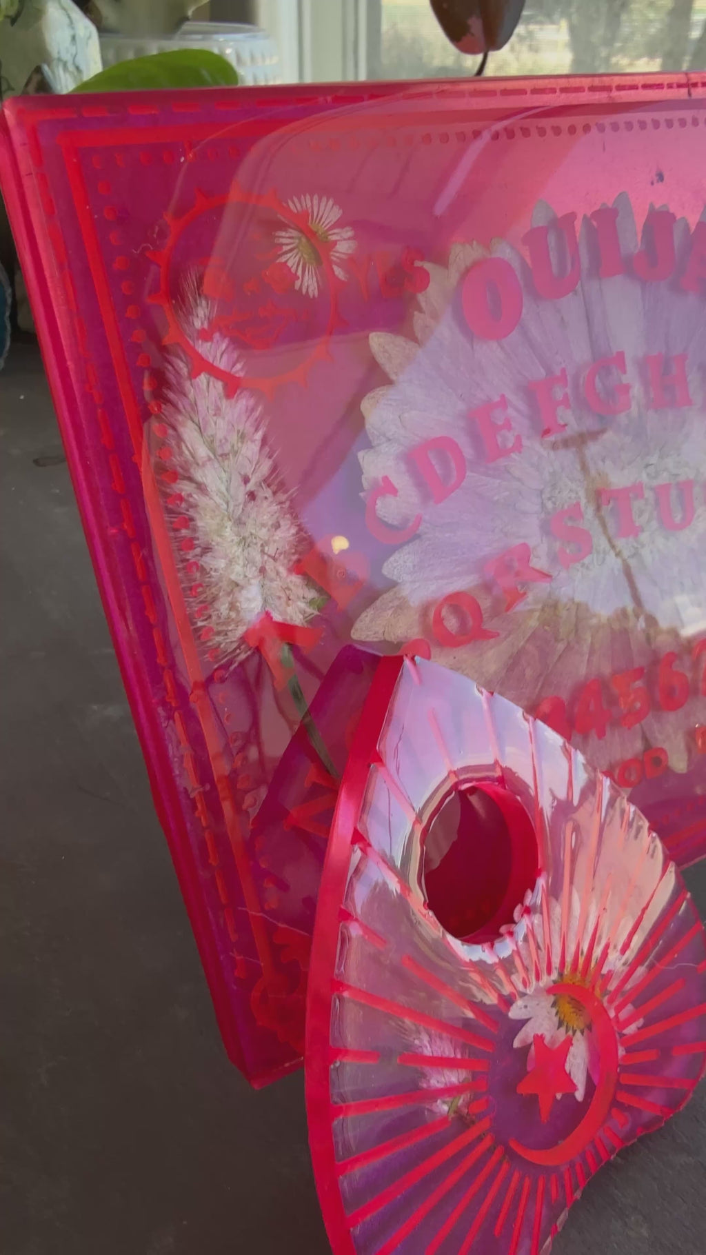 Hot Pink Botanical Ouija Board & Planchette Set