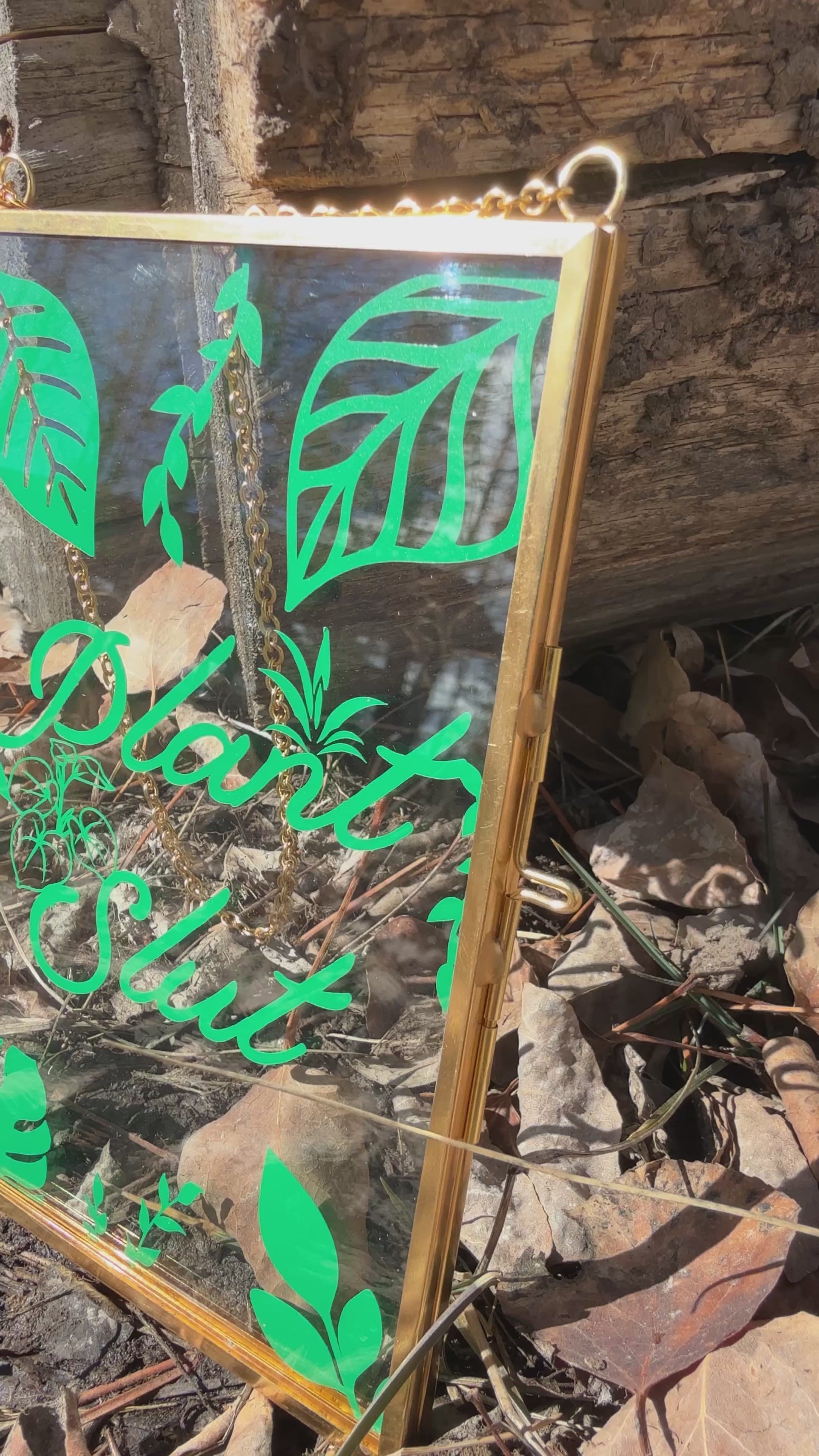 Handmade Glass Pressed Wall Hanging “Plant Slut”